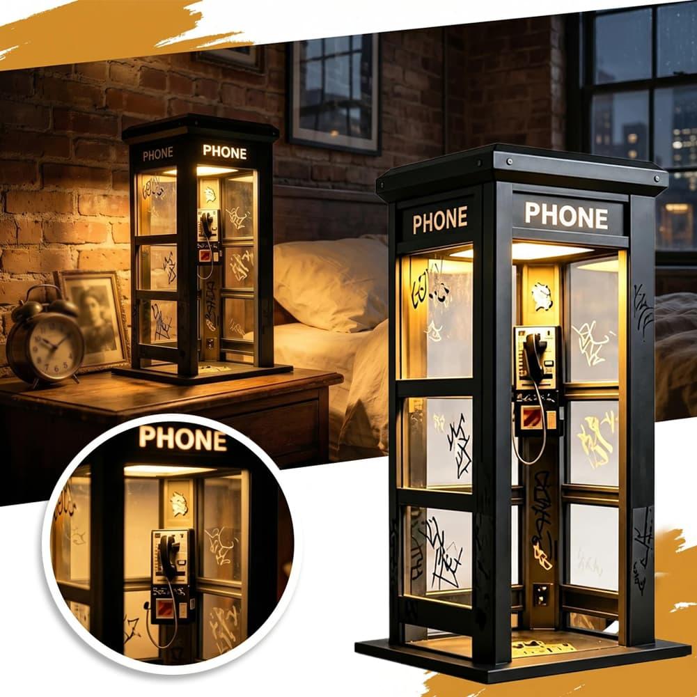 Desk Lamp Led - Retro Graffiti Phone Booth Table Lamp