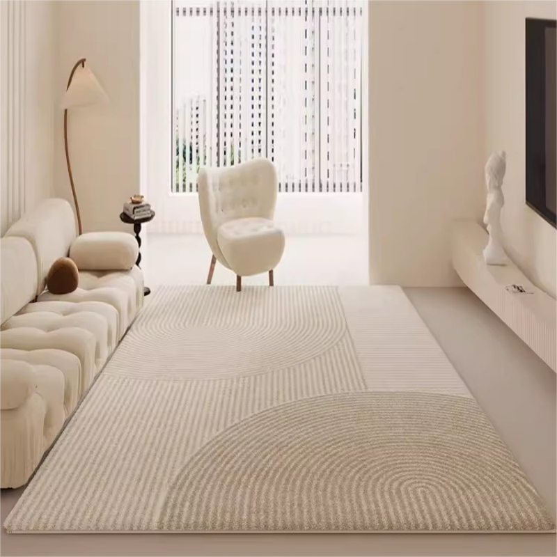 Home Office Rug - VIKAMA Light Luxury Cream Style Flannel