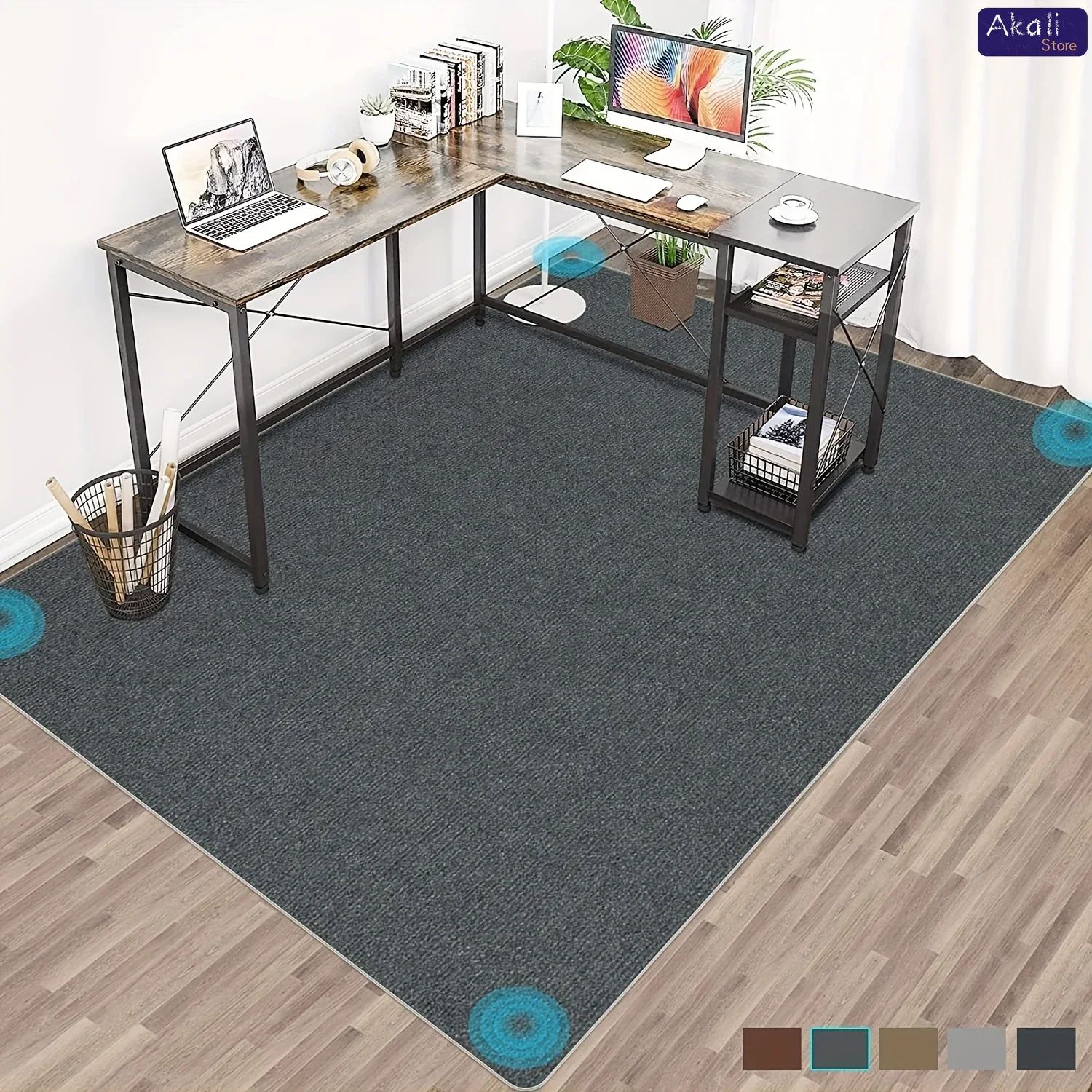 Home Office Rug - Large Size Office Chair Mat Anti-Slip