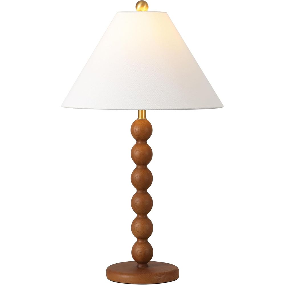 Desk Lamp Led - Natural Brown Resin Stacked Ball Table