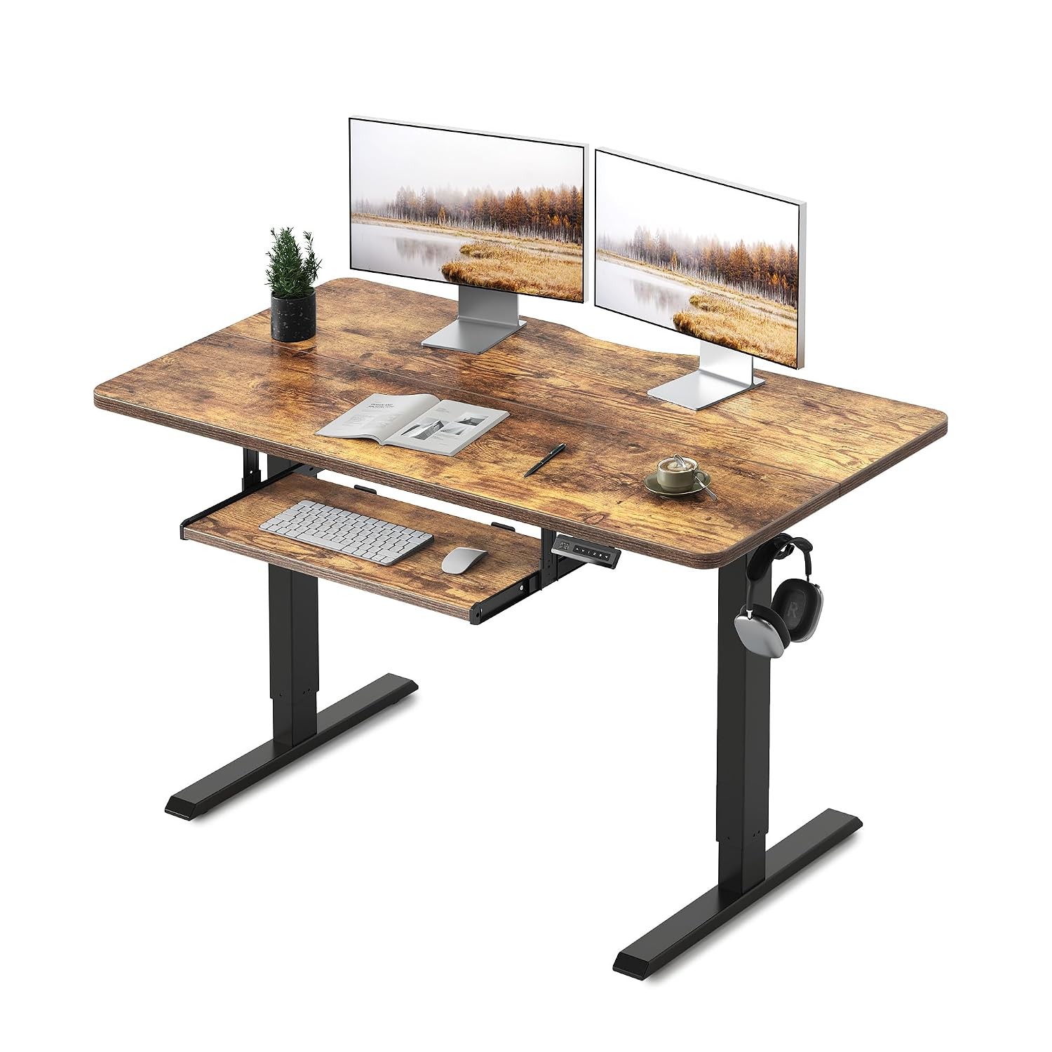 Home Office Keyboard - Standing Desk with Keyboard Tray 48x24
