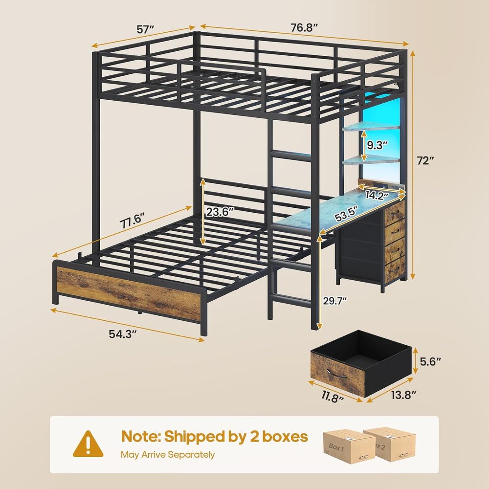 ADORNEVE ull Over ull Bunk Bed - огляд і ціна Desk Charging Station