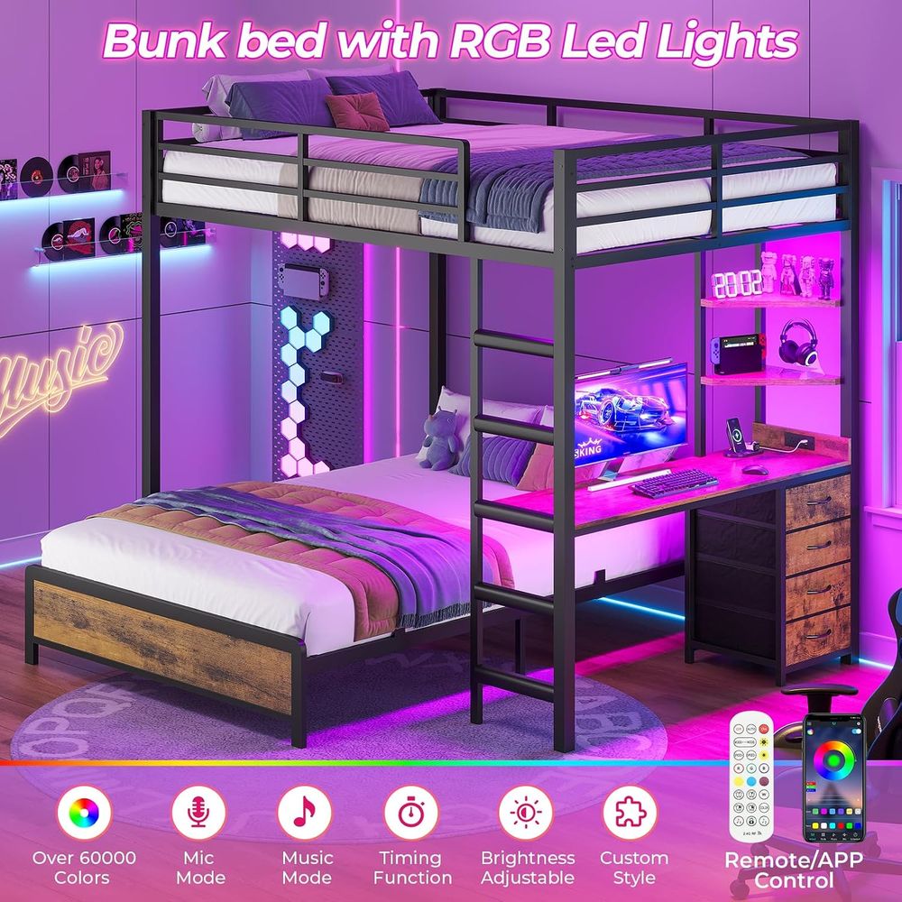 ADORNEVE ull Over ull Bunk Bed - огляд і ціна Desk Charging Station