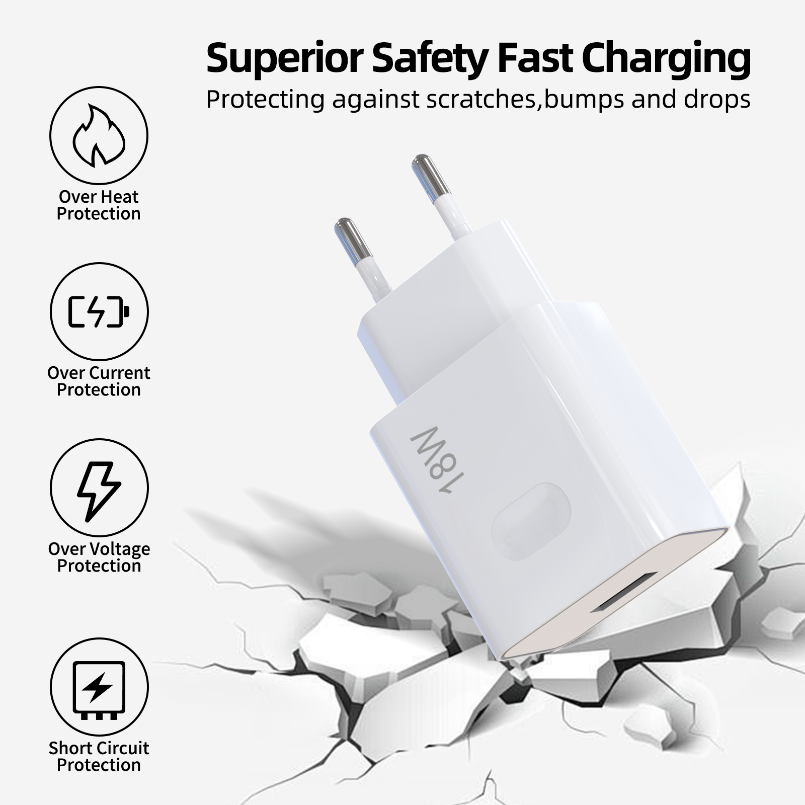 EU 18W QC3.0 Fast USB Wall Cha - огляд і ціна Home Office Vivo