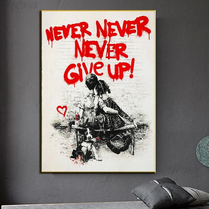 Banksy Graffiti Wall Art, Neve - огляд і ціна Home Office Inspiration