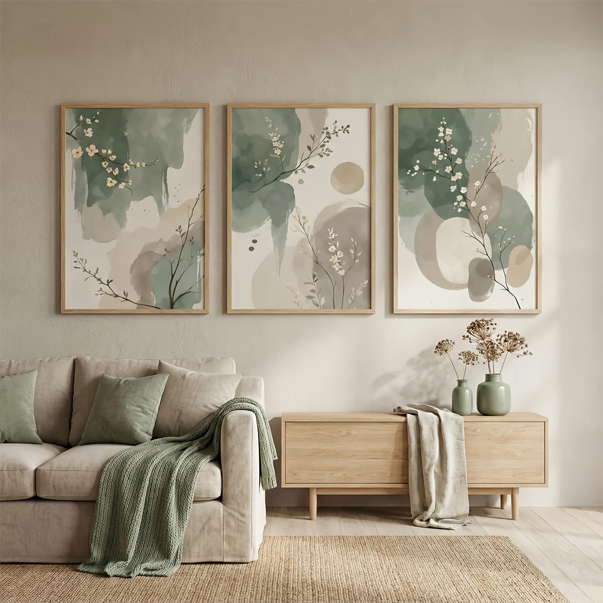 3pcs Japanese-Style Plant Canv - огляд і ціна Home Office Inspiration