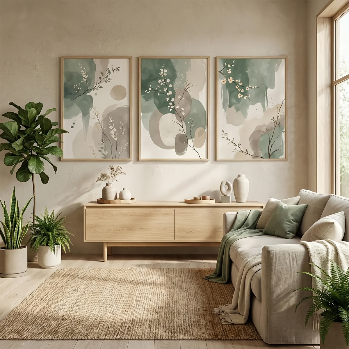3pcs Japanese-Style Plant Canv - огляд і ціна Home Office Inspiration