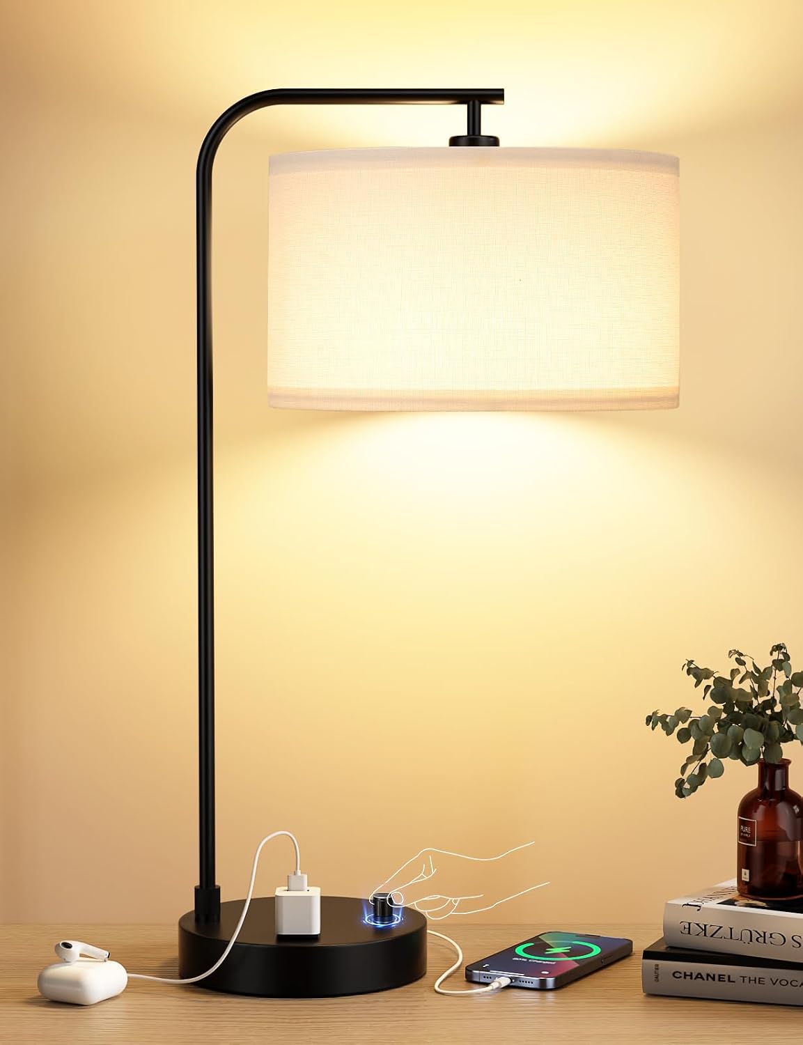 Side Table Lamp with USB Port  - огляд і ціна Desk Lamp Led