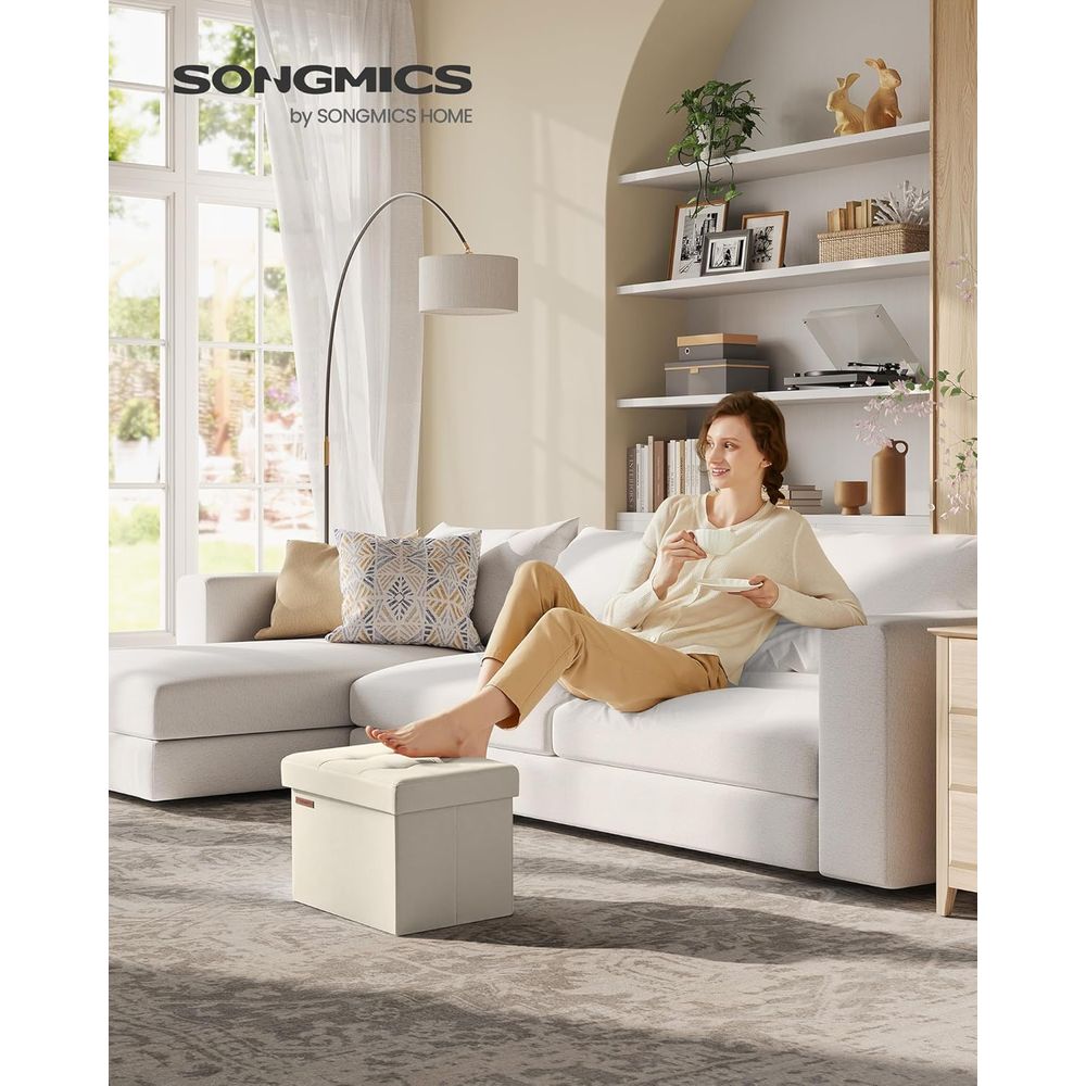 Compact Storage Ottoman, Footr - огляд і ціна Home Office In Living Room