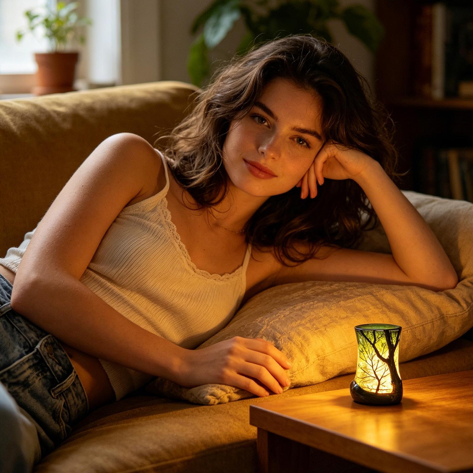 Bedside Table Lamp Forest Nigh - огляд і ціна Home Office Inspiration