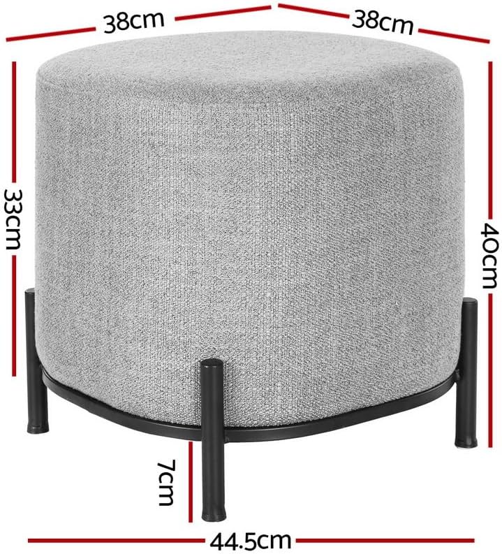 **/Ottoman, Round Footstool Lo - огляд і ціна Home Office In Living Room