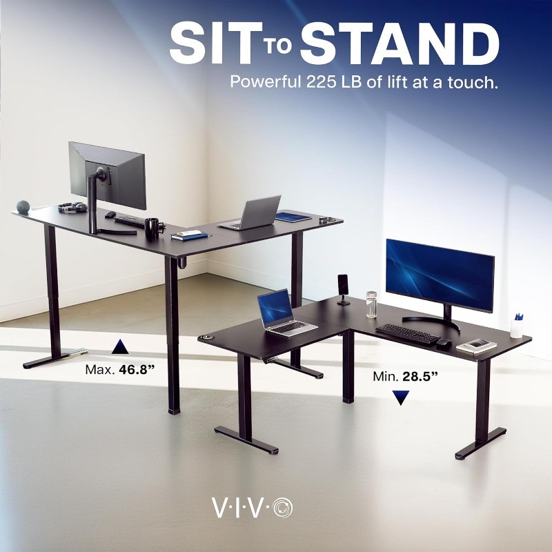 VIVO Corner Standing Desk Reve - огляд і ціна Home Office Vivo