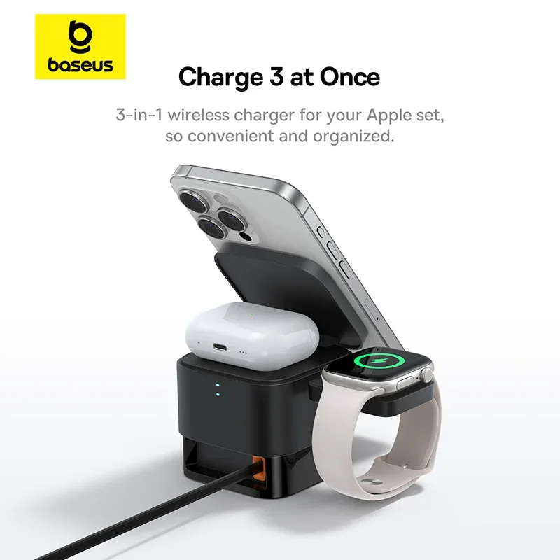Baseus 3 in 1 Magnetic Wireles - огляд і ціна Desk Charging Station