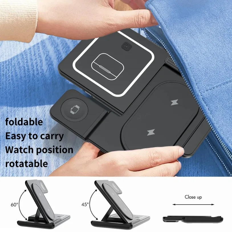 3 in 1 Foldable Wireless Charg - огляд і ціна Desk Charging Station