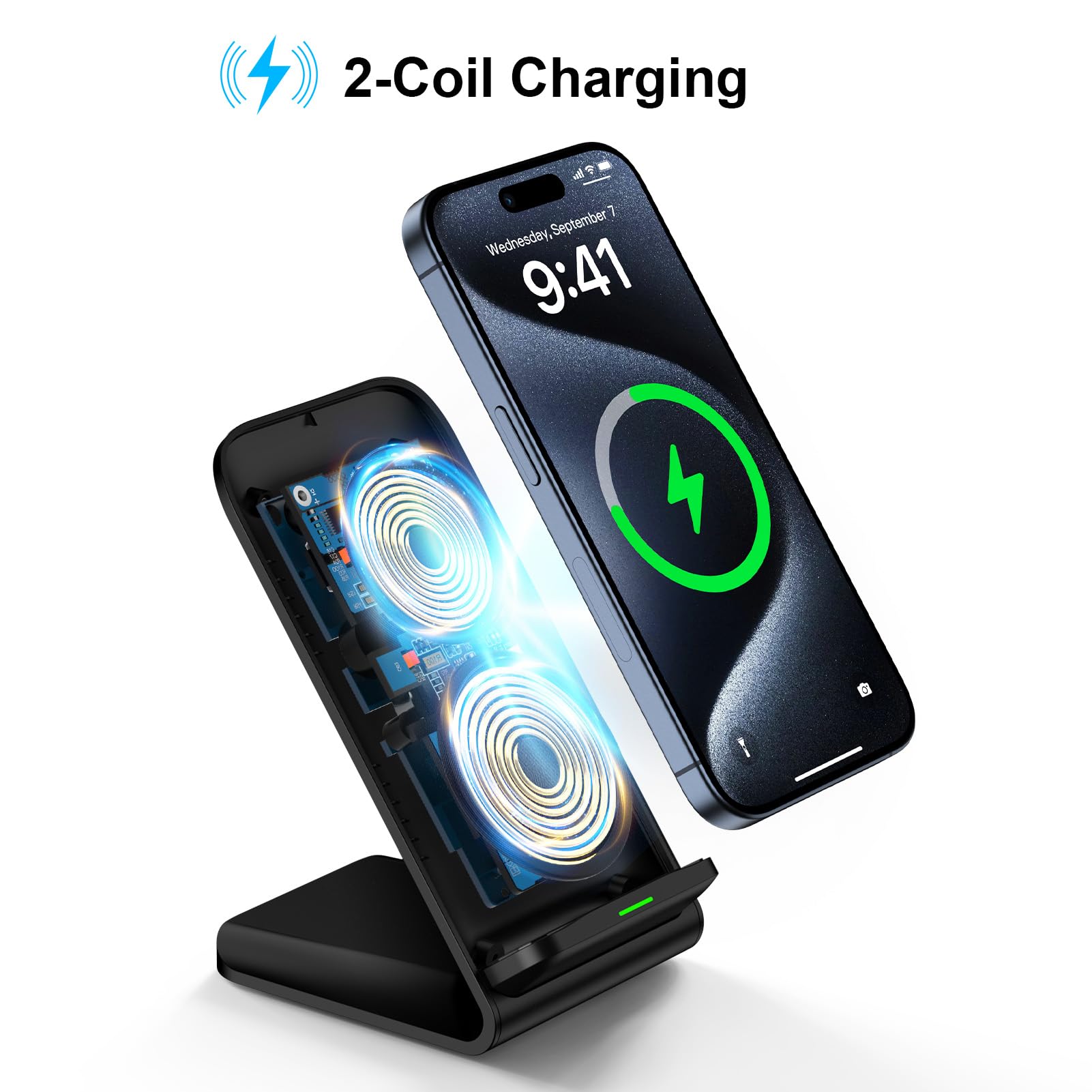 15W Wireless Charger Phone Hol - огляд і ціна Desk Charging Station