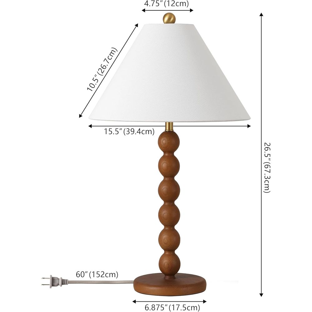 Natural Brown Resin Stacked Ba - огляд і ціна Desk Lamp Led