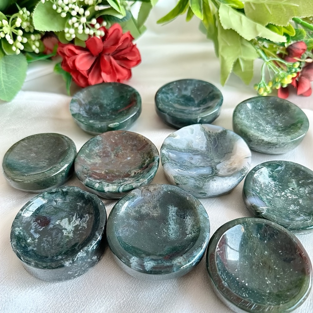 Natural Moss Agate Bowl Suitab - огляд і ціна Home Office Contact