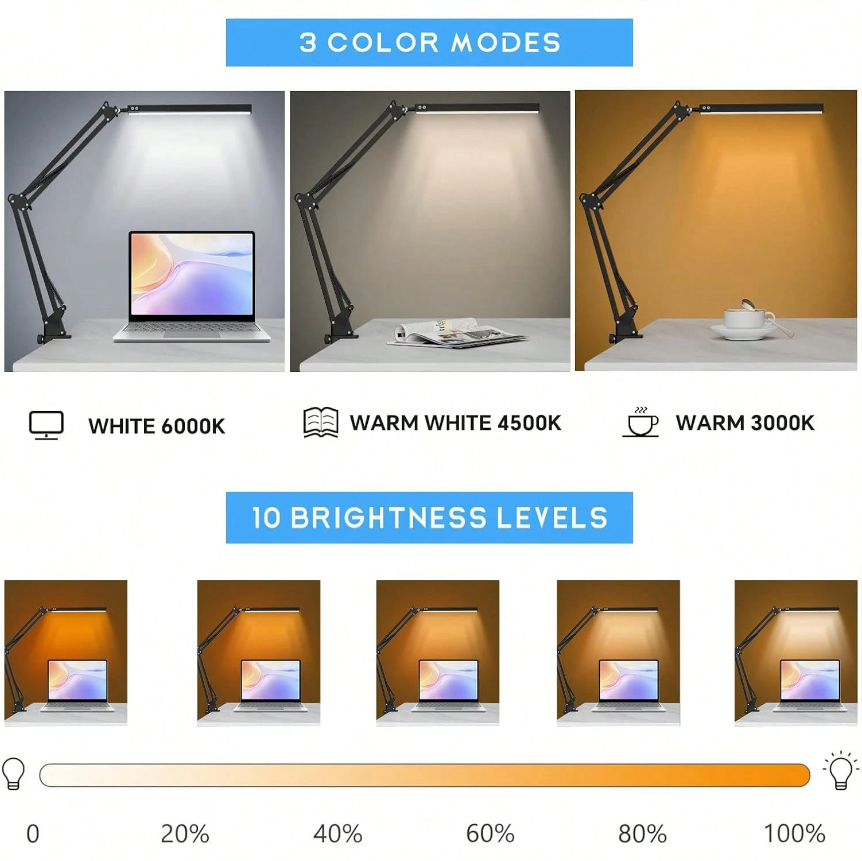 LED Desk Lamp For Home,Reading - огляд і ціна Desk Lamp Led