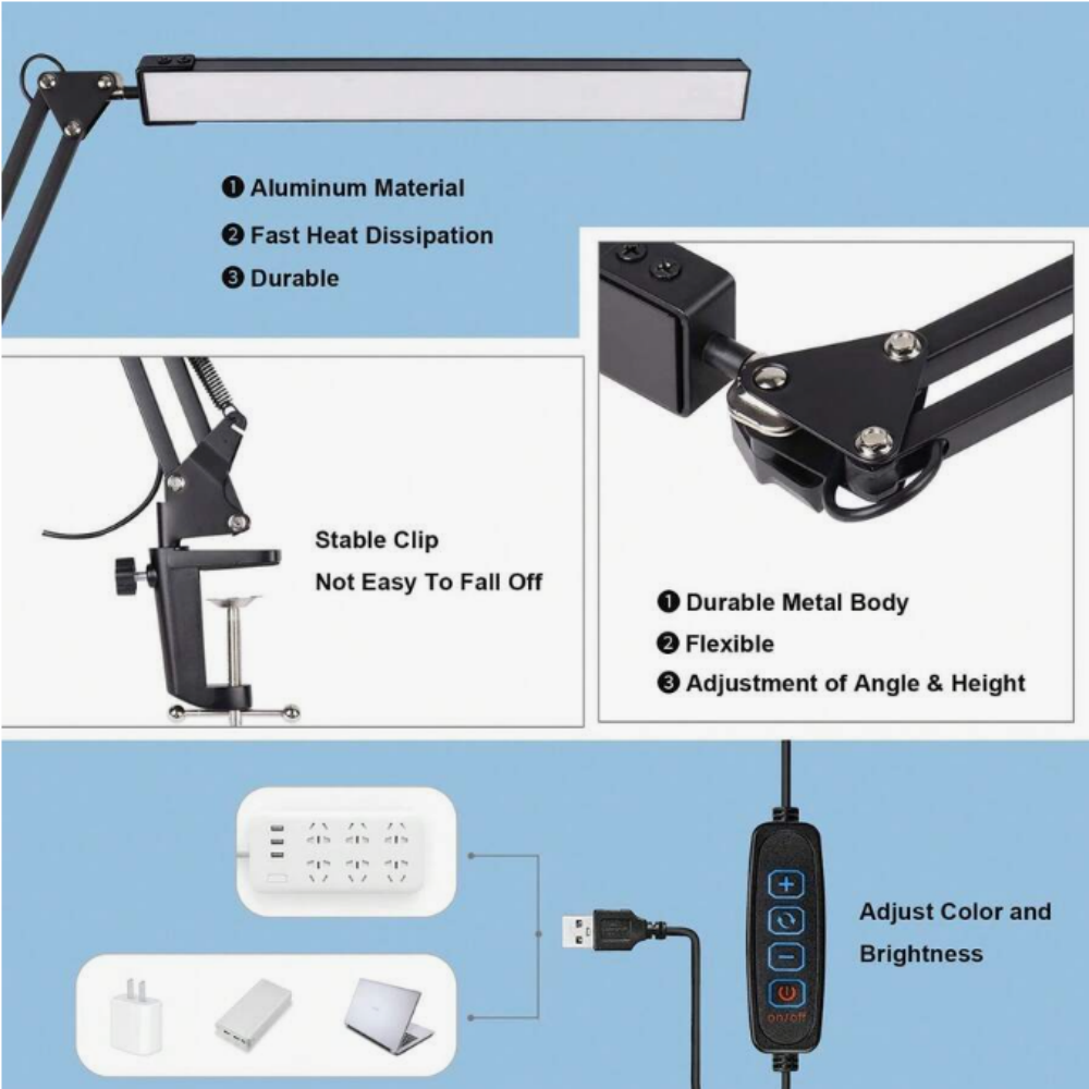 LED Desk Lamp For Home,Reading - огляд і ціна Desk Lamp Led