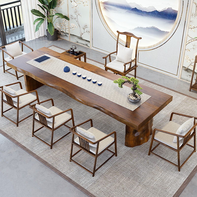 New Chinese solid wood tea tab - огляд і ціна Home Office Guest Room