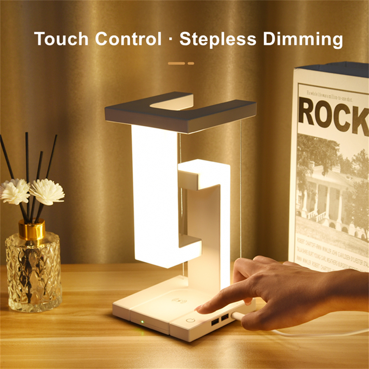 Floating Desk Lamp With Wirele - огляд і ціна Desk Charging Station