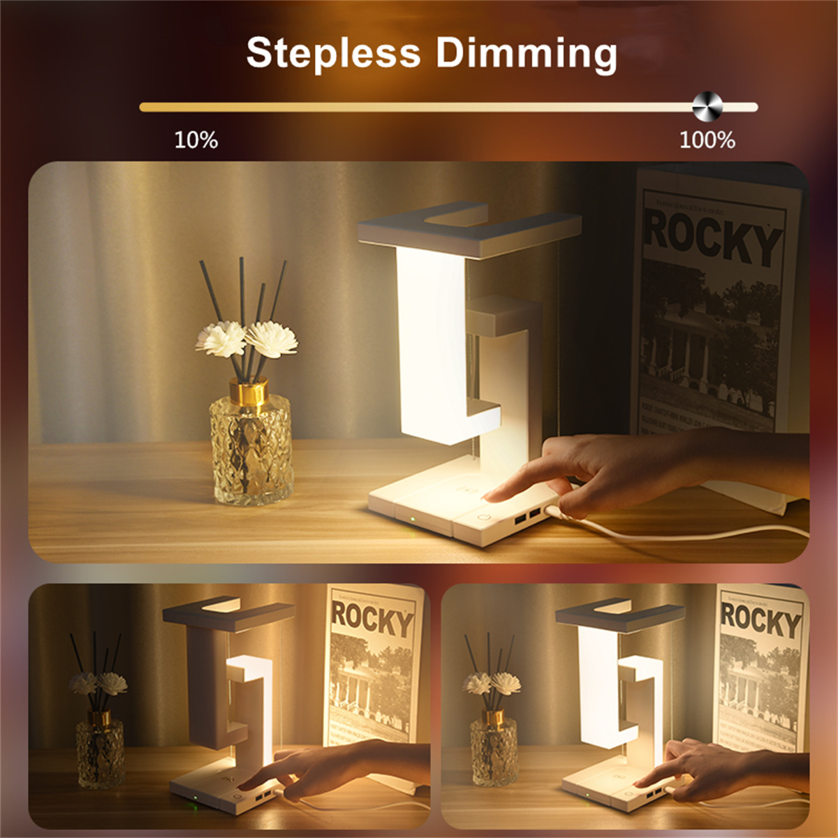 Floating Desk Lamp With Wirele - огляд і ціна Desk Charging Station