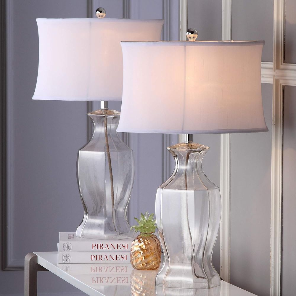 Clear Glass 28-inch Table Lamp - огляд і ціна Desk Lamp Led