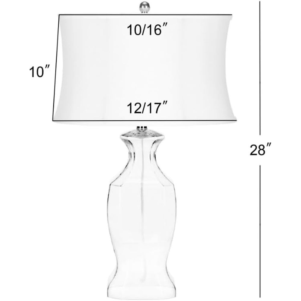 Clear Glass 28-inch Table Lamp - огляд і ціна Desk Lamp Led