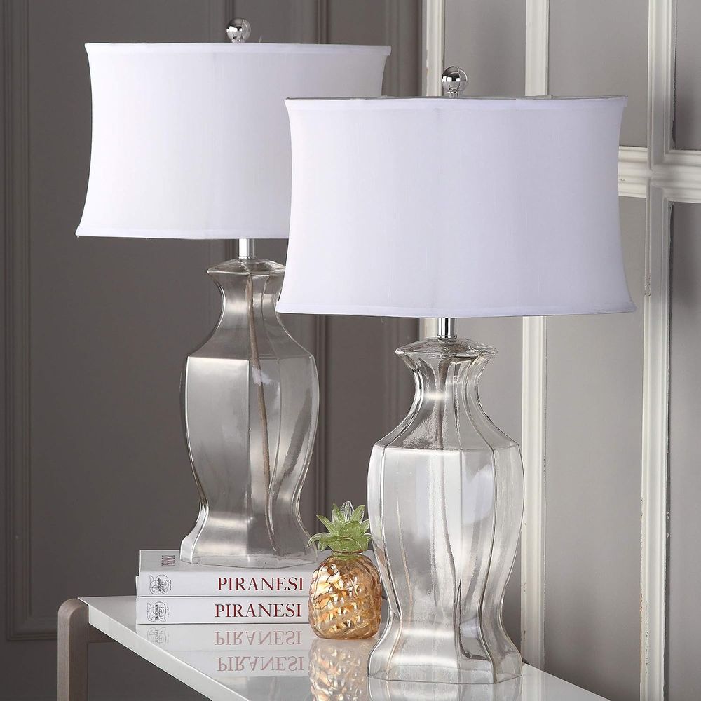 Clear Glass 28-inch Table Lamp - огляд і ціна Desk Lamp Led