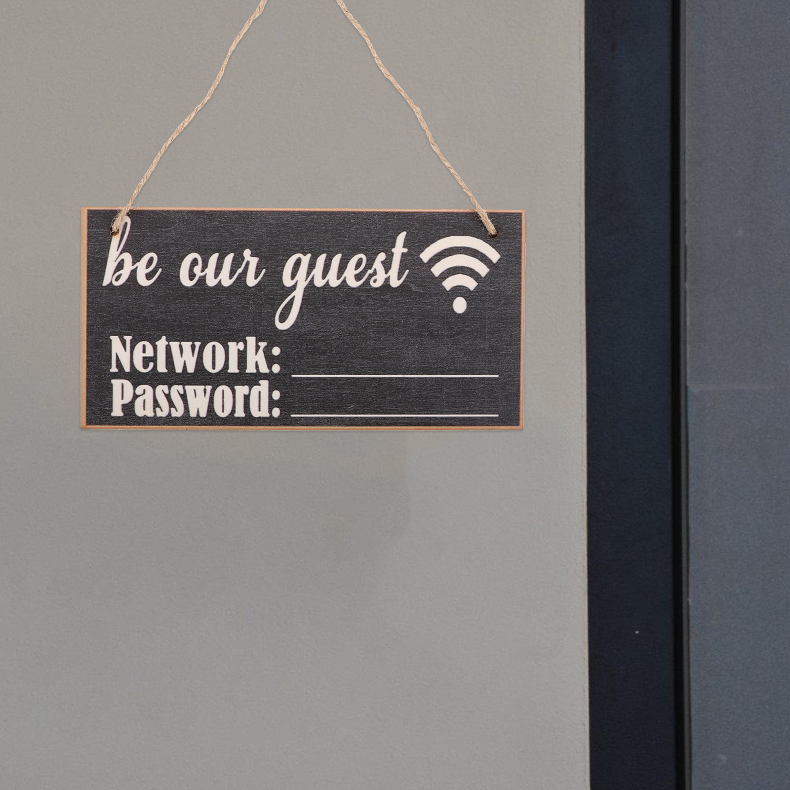 2Pcs Wooden WiFi Password Sign - огляд і ціна Home Office Guest Room