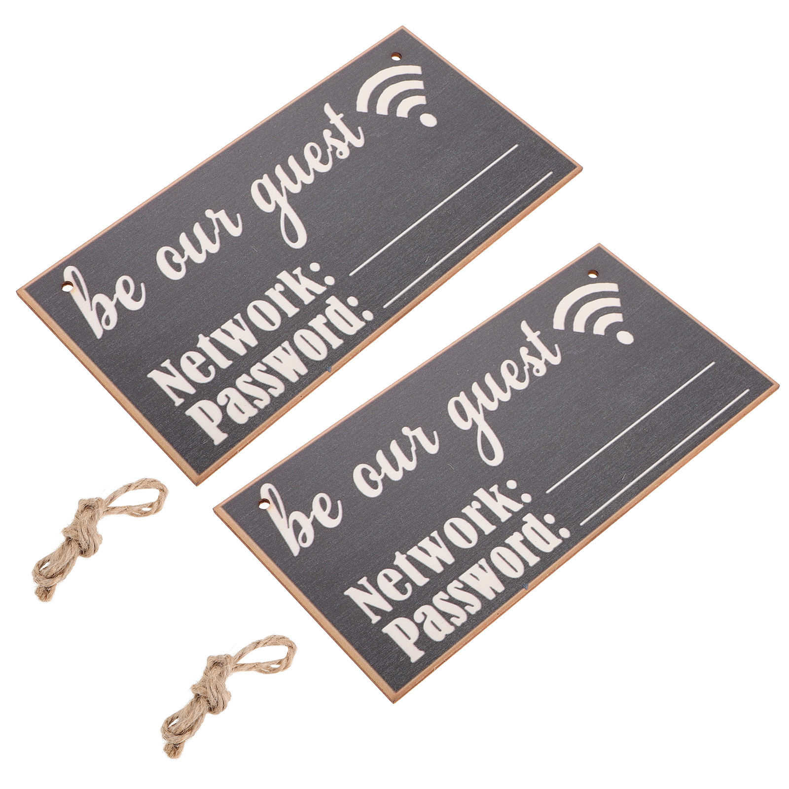 2Pcs Wooden WiFi Password Sign - огляд і ціна Home Office Guest Room
