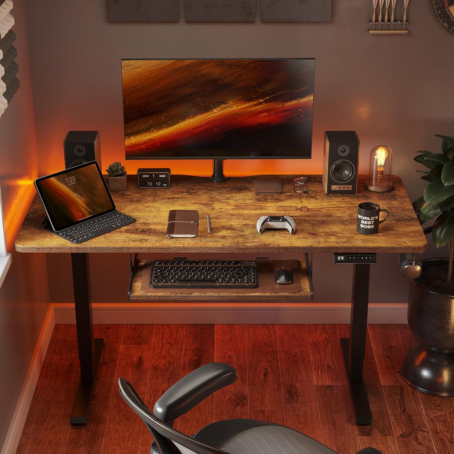 Standing Desk with Keyboard Tr - огляд і ціна Home Office Keyboard